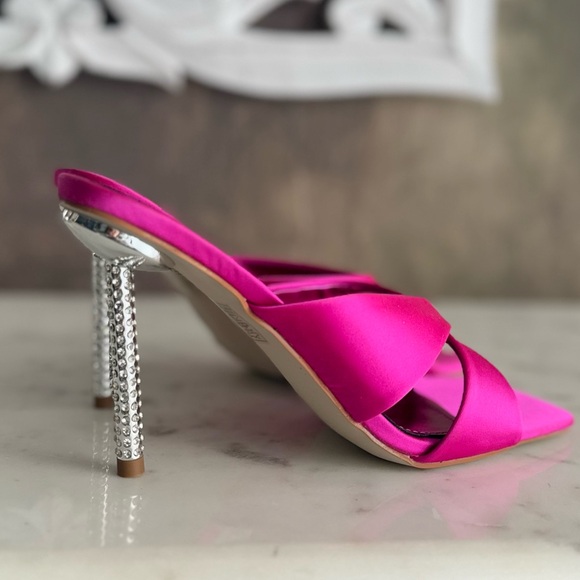 Nordstrom Shoes - Azalea Wang fuchsia pink mules heels sexy shoes